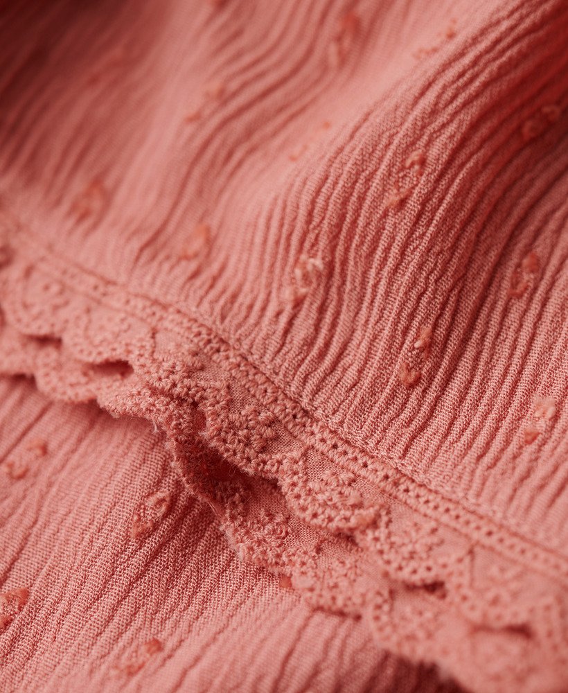 shorts de praia vintage na cor rosa-fumê