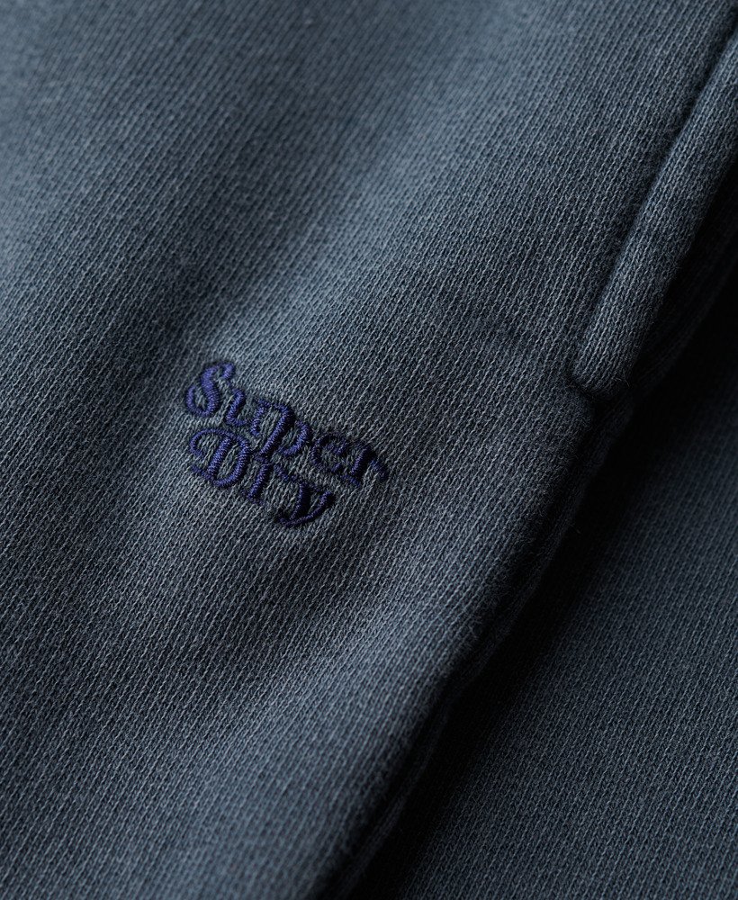 shorts de moletom com lavagem vintage na cor azul-marinho eclipse.