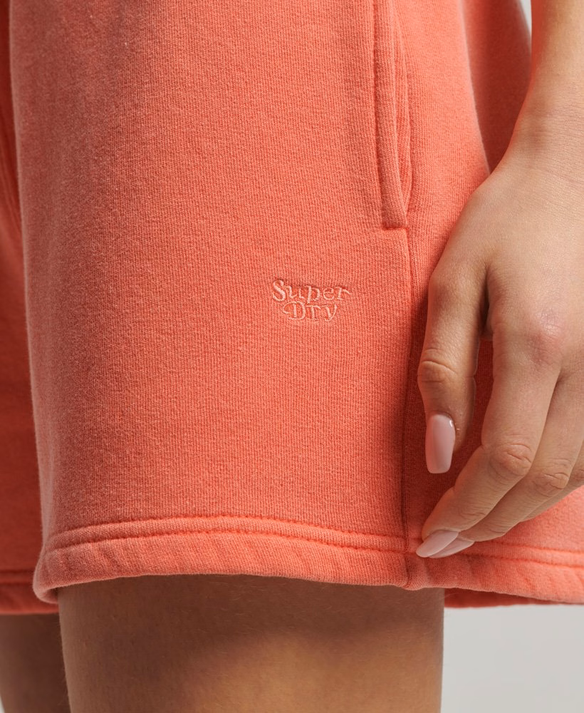 Shorts de moletom com lavagem vintage