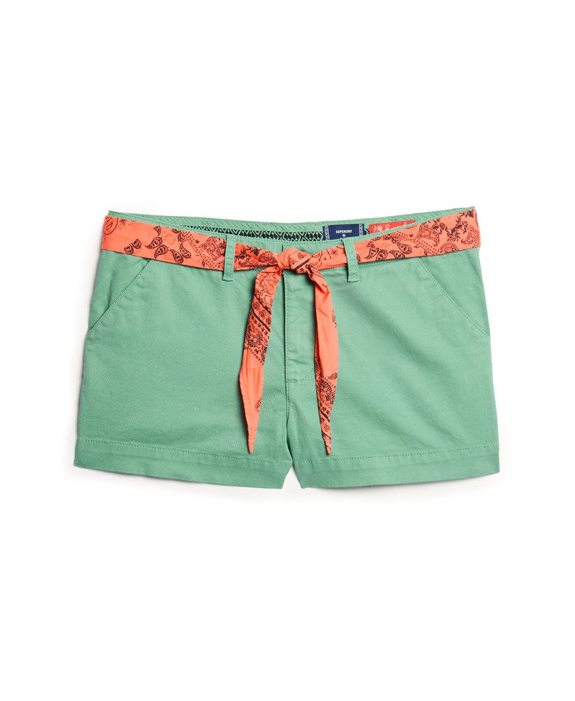 shorts chino na cor verde beril