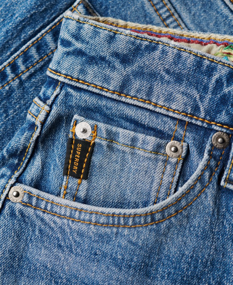 shorts de cintura média na cor azul vintage fulton