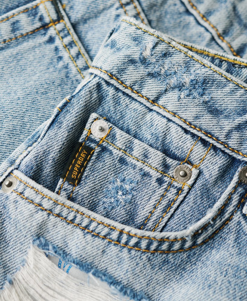 shorts jeans curtos em estilo vintage personalizado para a primavera