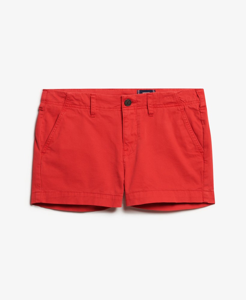 shorts chino hot na cor vermelho refrigerante
