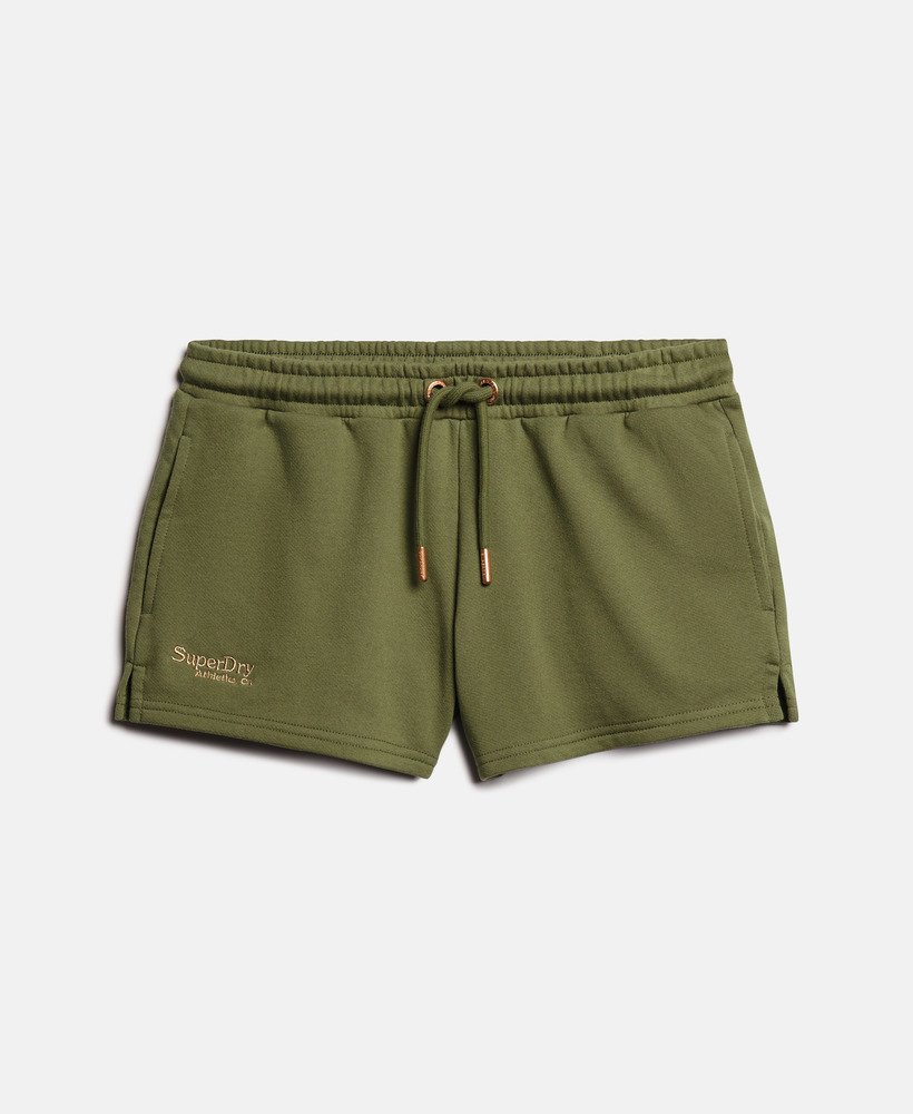 shorts essential logo na cor cáqui oliva