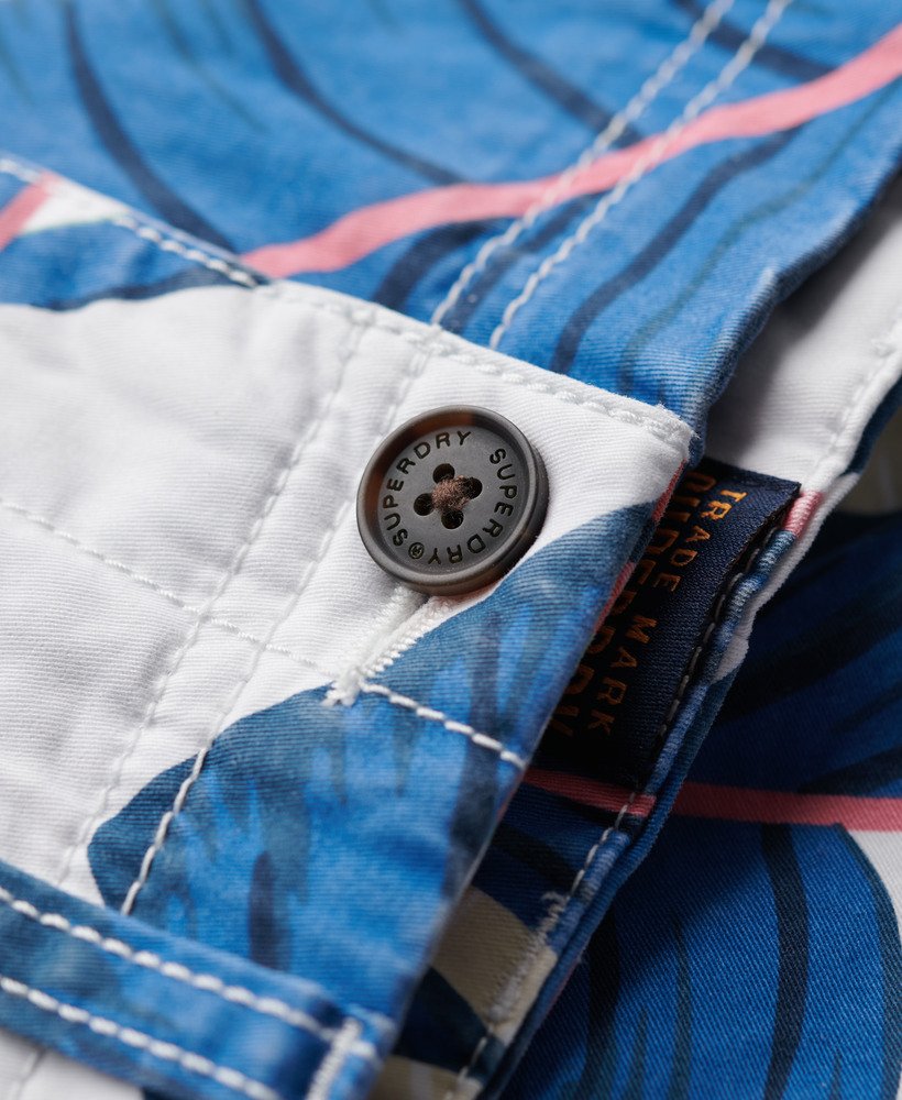shorts chino hot na cor optic coral paradise