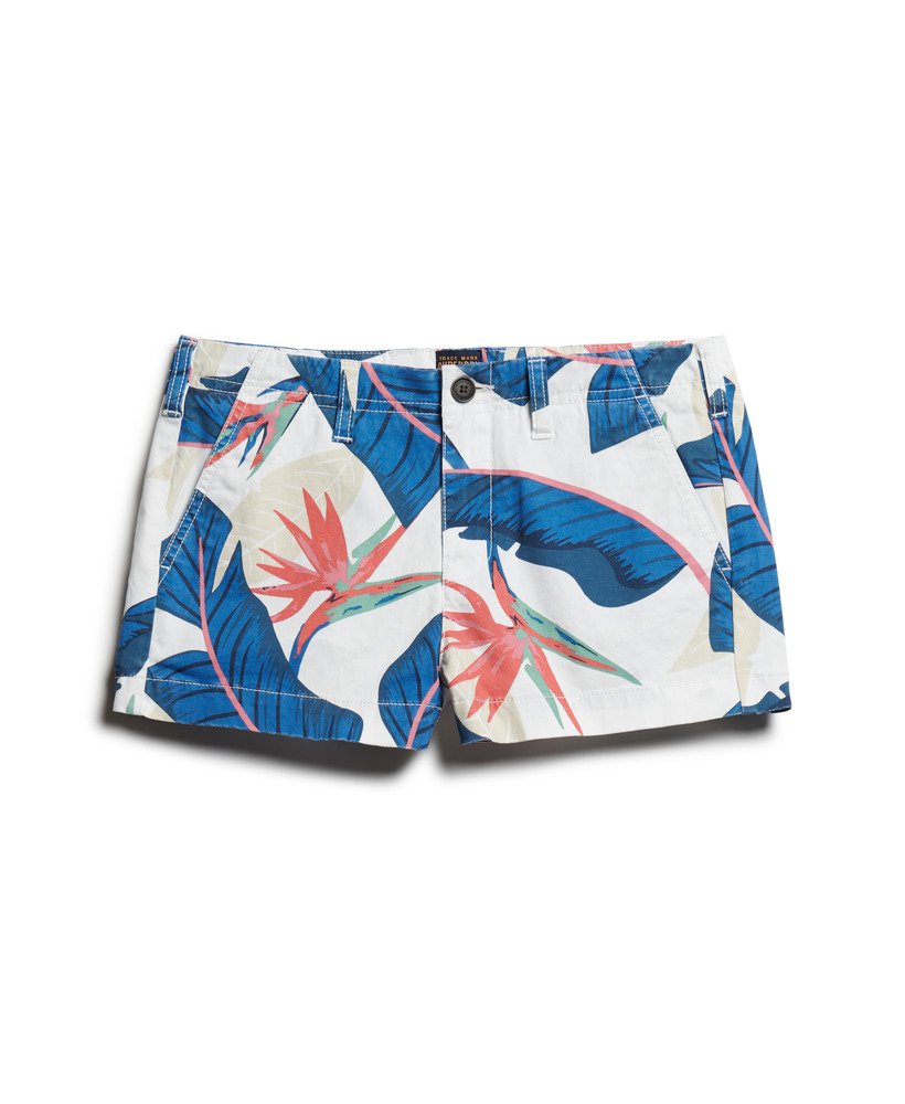 shorts chino hot na cor optic coral paradise
