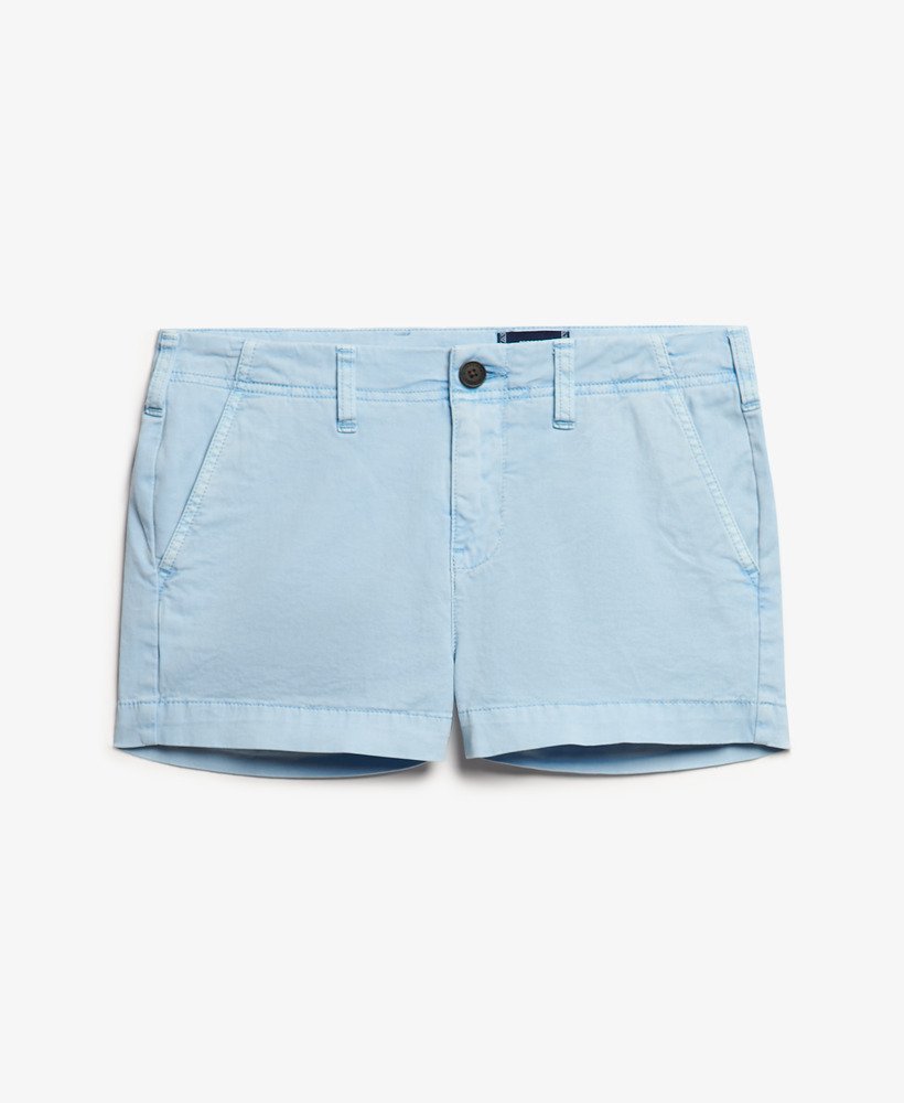 calções chino curtos em azul-marinho