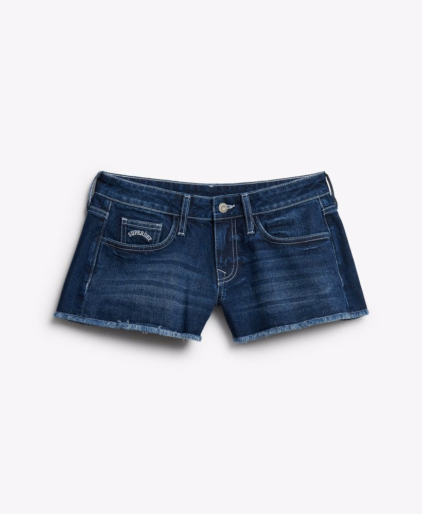 Shorts jeans de cintura baixa