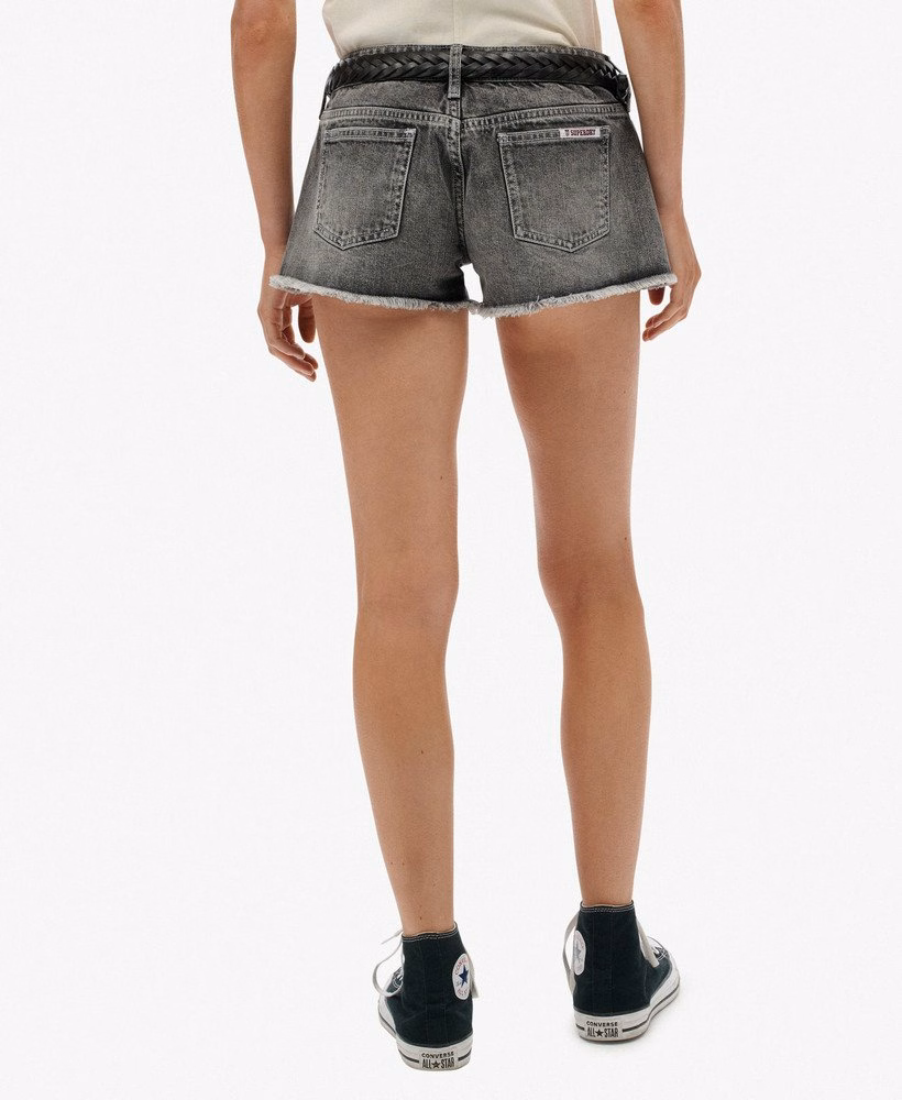 Shorts jeans de cintura baixa