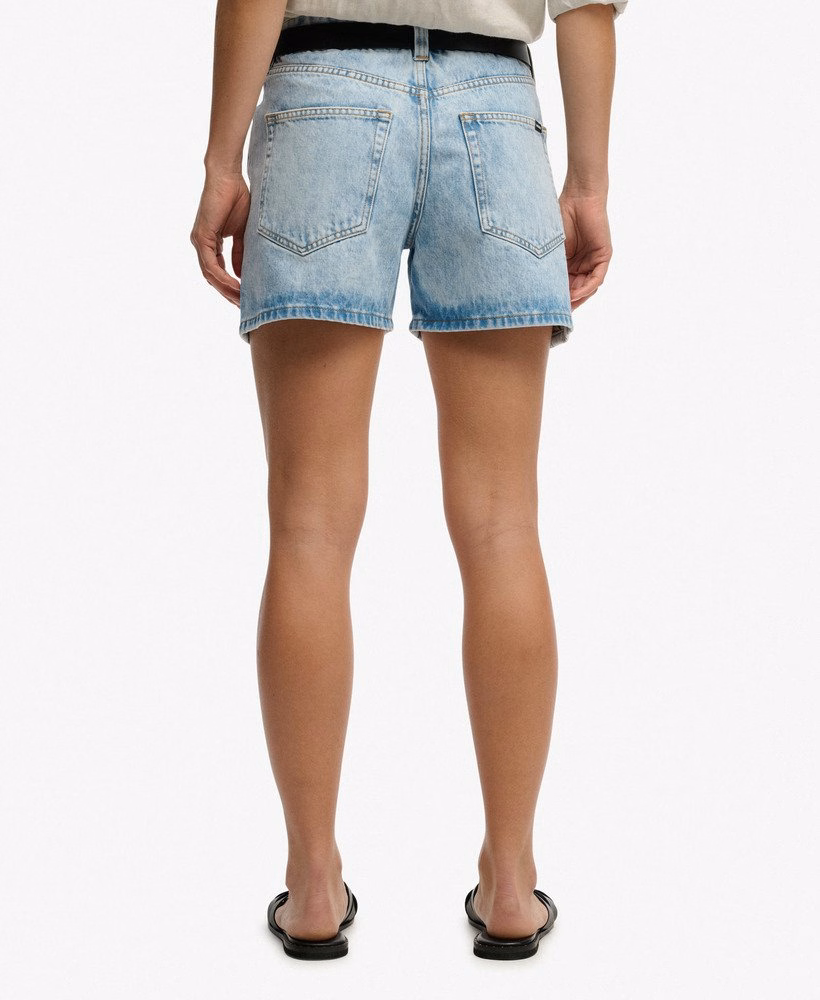 Shorts jeans de cintura média
