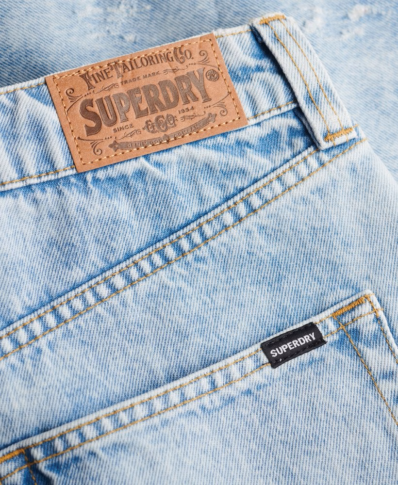Shorts jeans de cintura média