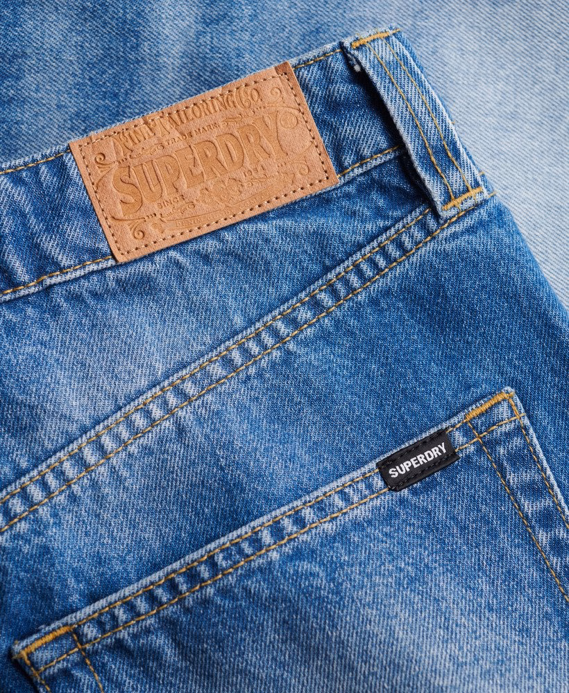 Shorts jeans de cintura média