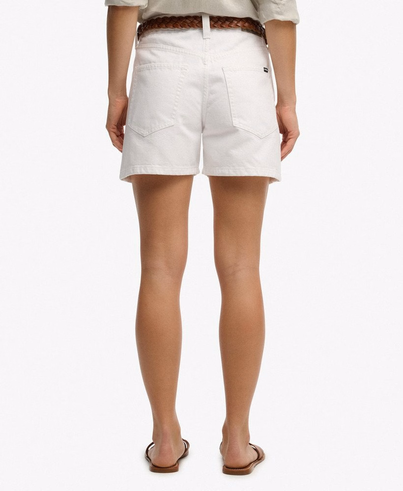Shorts jeans de cintura média