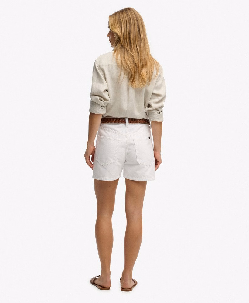 Shorts jeans de cintura média