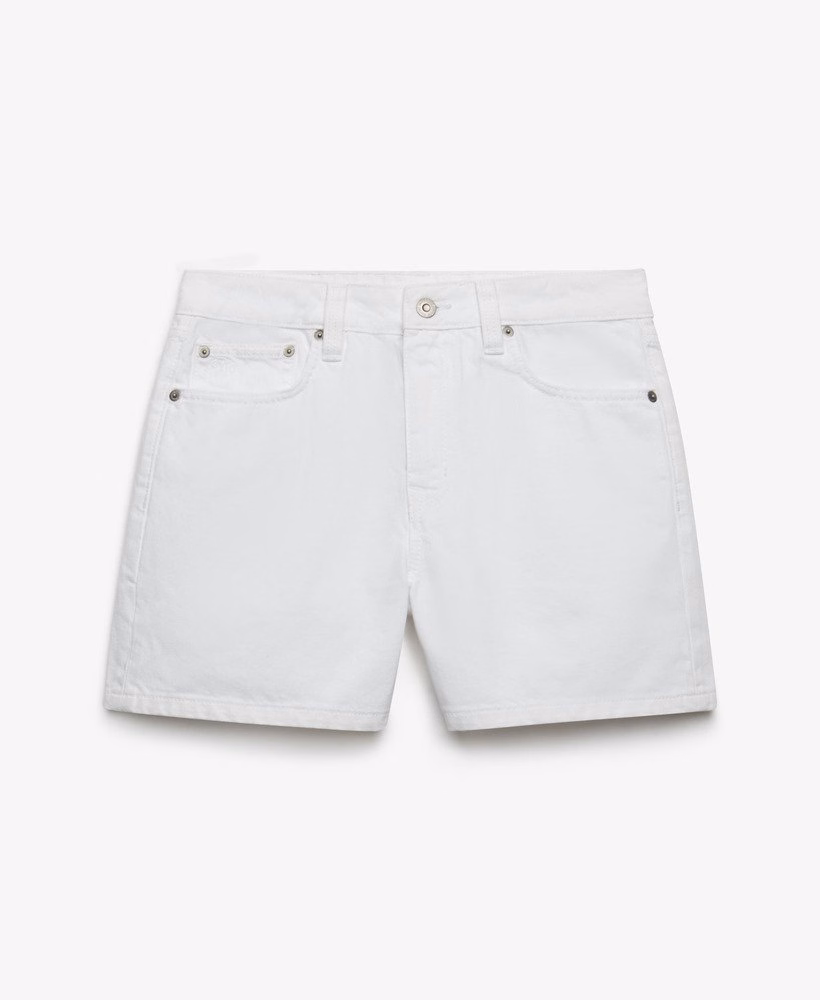 Shorts jeans de cintura média
