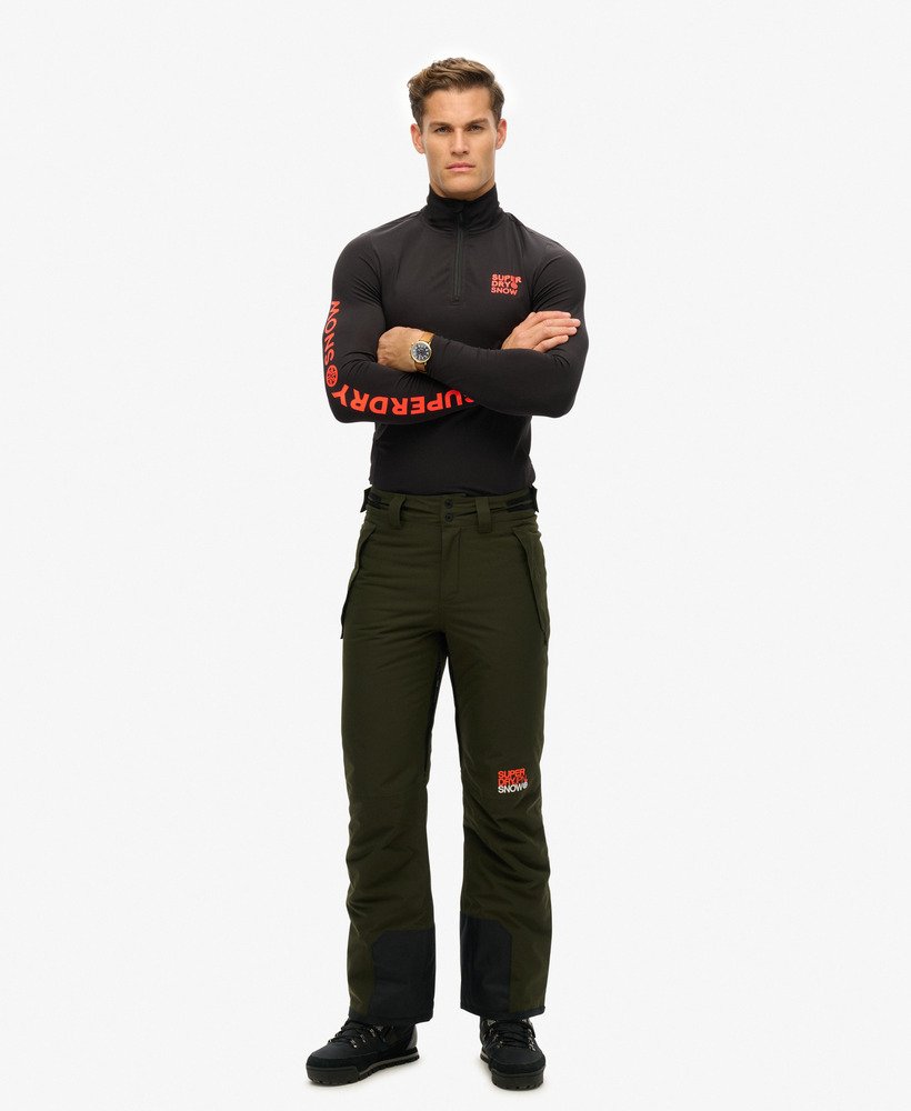 calças de esqui freestyle core na cor verde-oliva da surplus goods