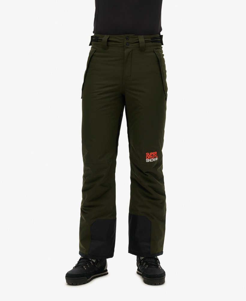 calças de esqui freestyle core na cor verde-oliva da surplus goods