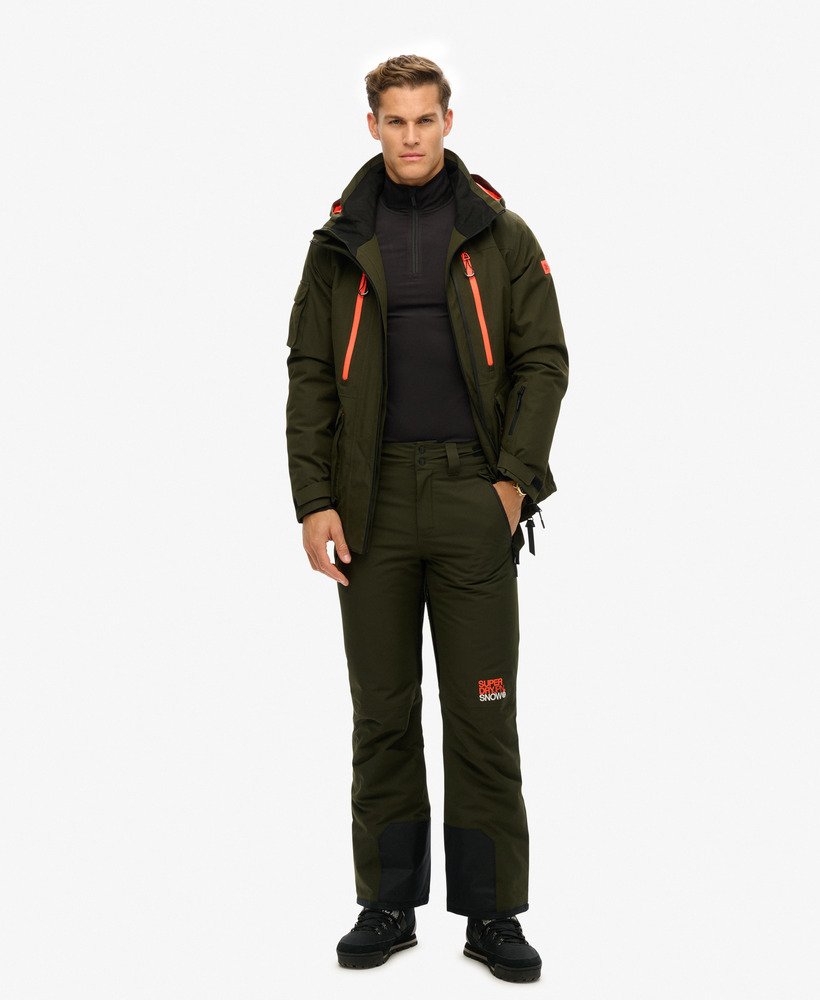 calças de esqui freestyle core na cor verde-oliva da surplus goods