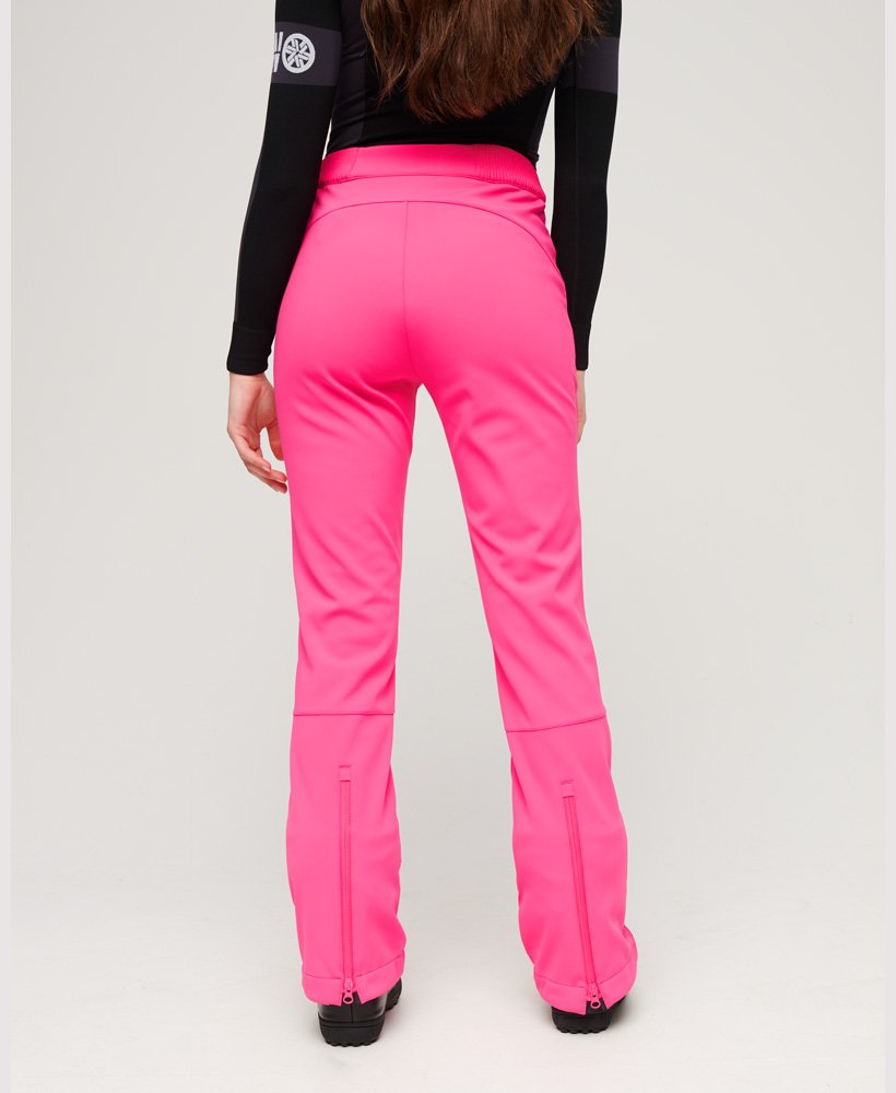 calças de esqui slim em softshell rosa hiper magenta