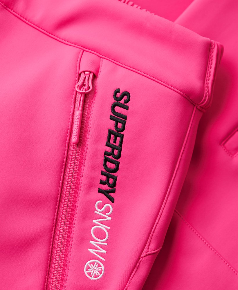 calças de esqui slim em softshell rosa hiper magenta