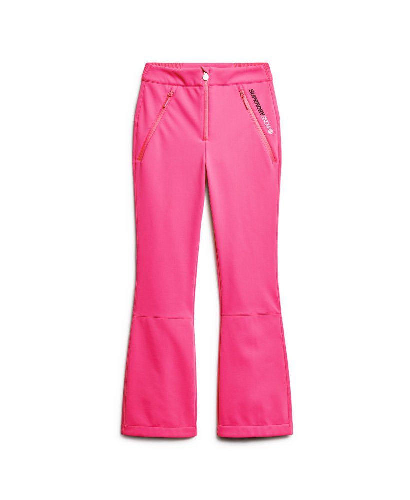calças de esqui slim em softshell rosa hiper magenta