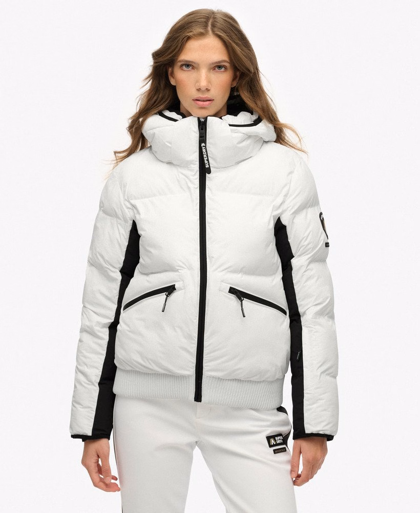 Jaqueta bomber de esqui com capuz