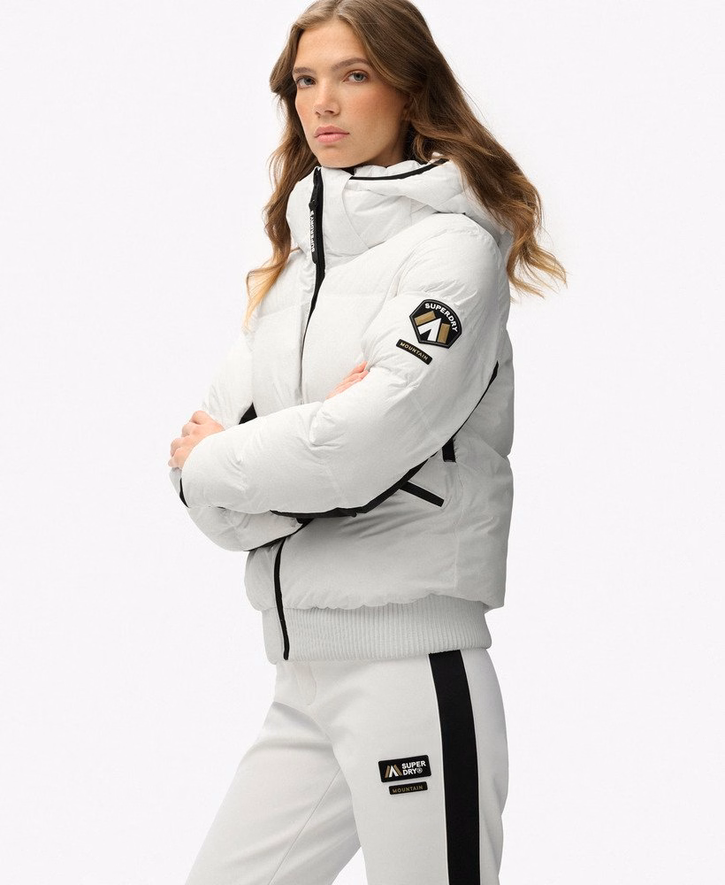 Jaqueta bomber de esqui com capuz