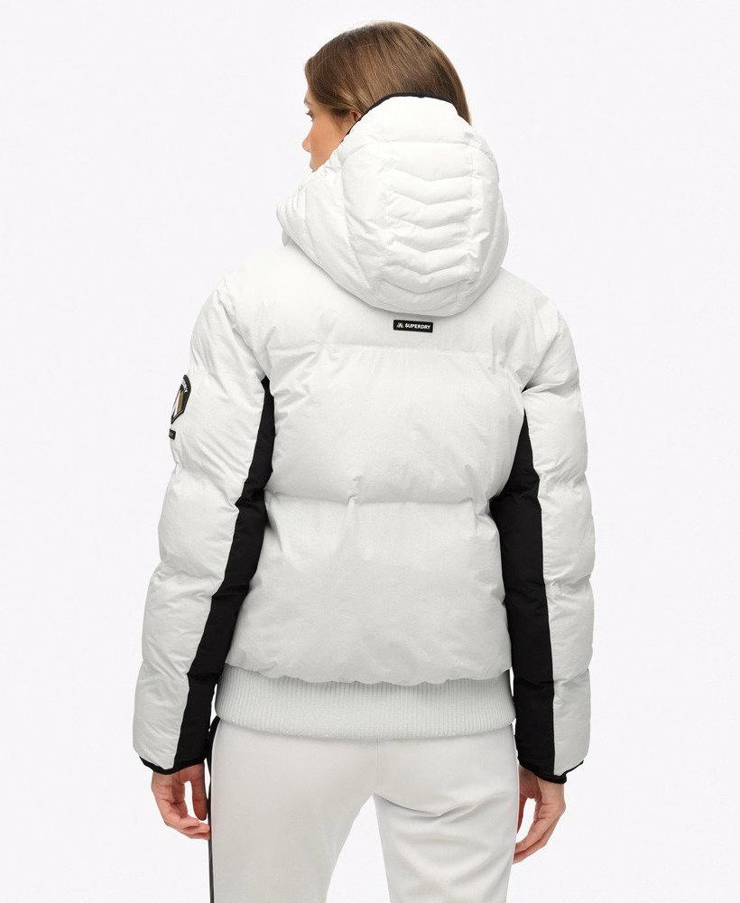 Jaqueta bomber de esqui com capuz