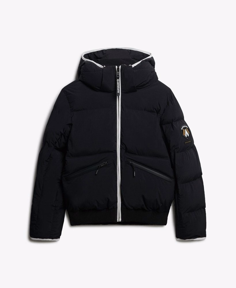 Jaqueta bomber de esqui com capuz