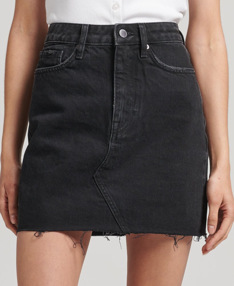 minissaia jeans vintage preta jessy