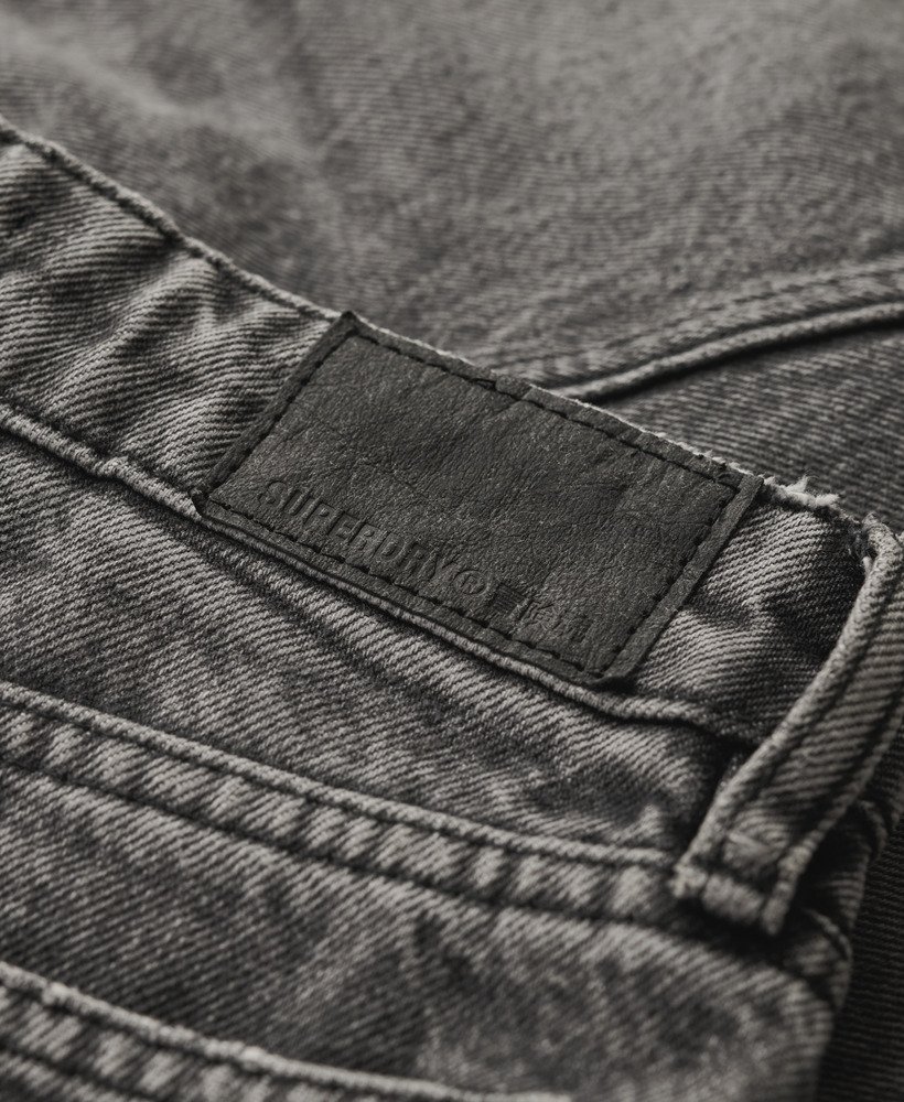 minissaia jeans vintage em preto lavado
