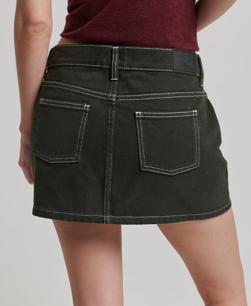 minissaia workwear na cor verde oliva excedente de mercadorias