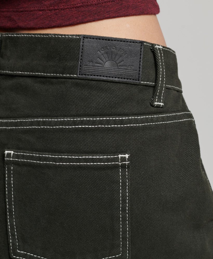 minissaia workwear na cor verde oliva excedente de mercadorias