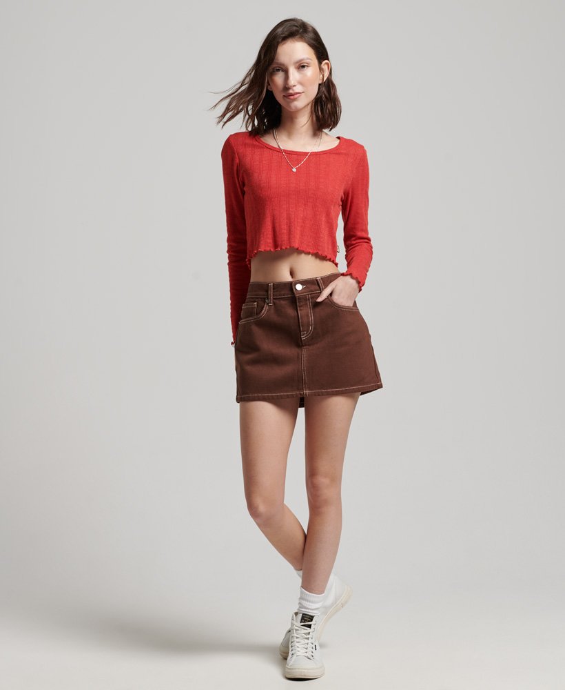 minissaia workwear na cor marrom pinha