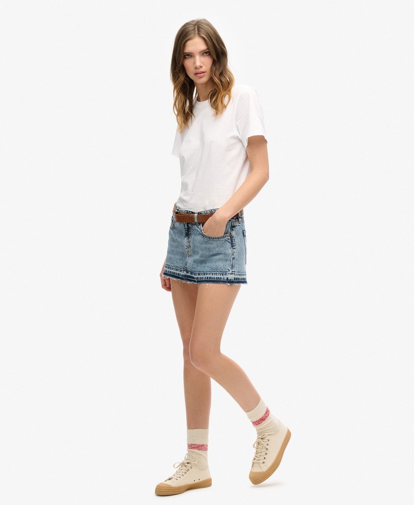 minissaia jeans vintage personalizada para a primavera