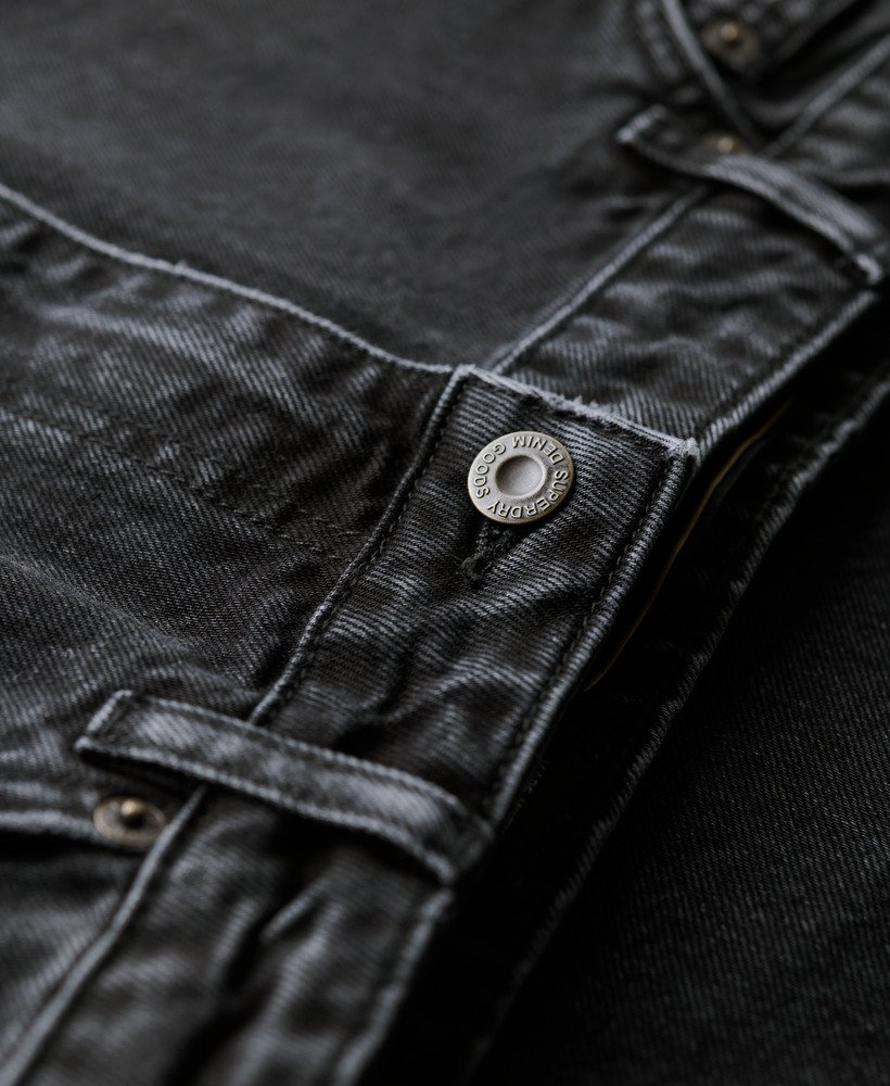 saia midi jeans com bolsos cargo na cor preta
