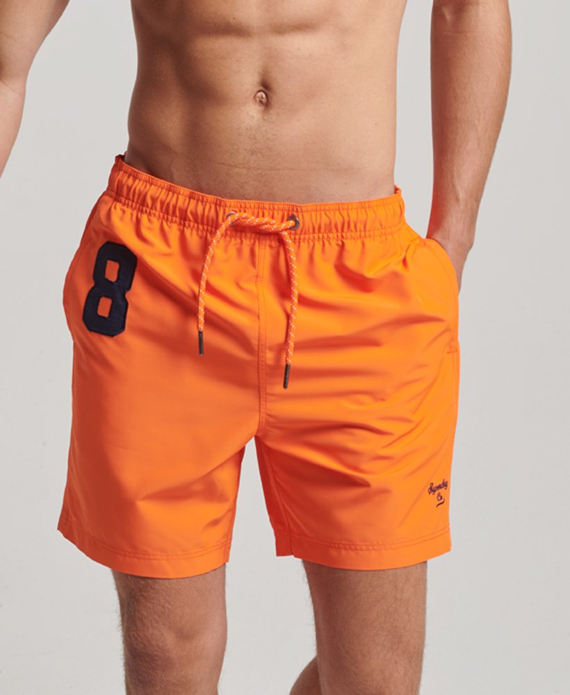 calções de banho polo reciclados na cor laranja denver