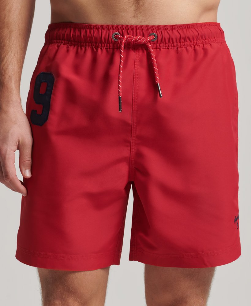 calções de banho polo recycled na cor vermelho rouge