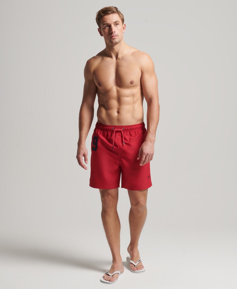 calções de banho polo recycled na cor vermelho rouge