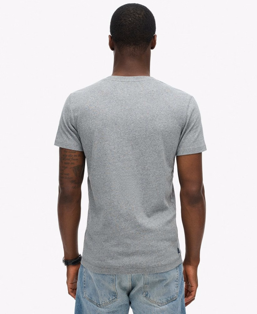 Camiseta clássica de algodão orgânico com decote em V