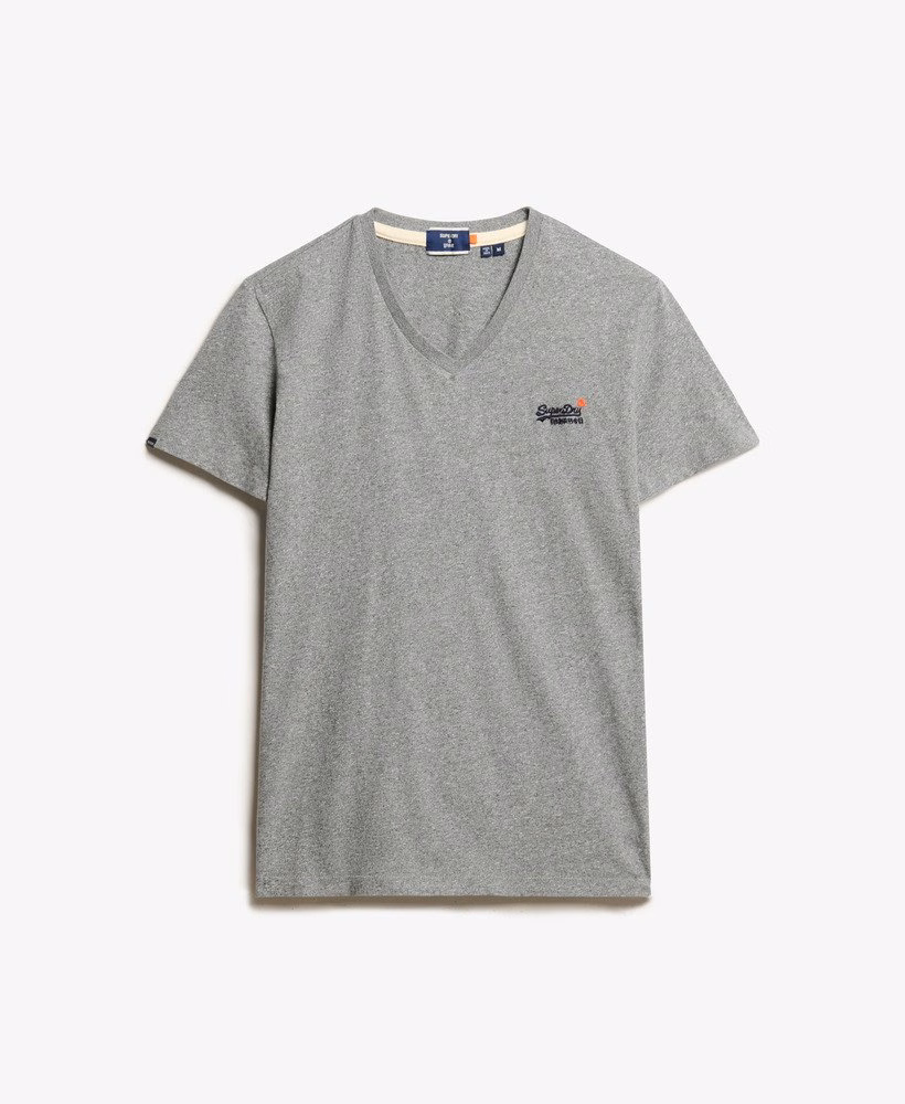 Camiseta clássica de algodão orgânico com decote em V