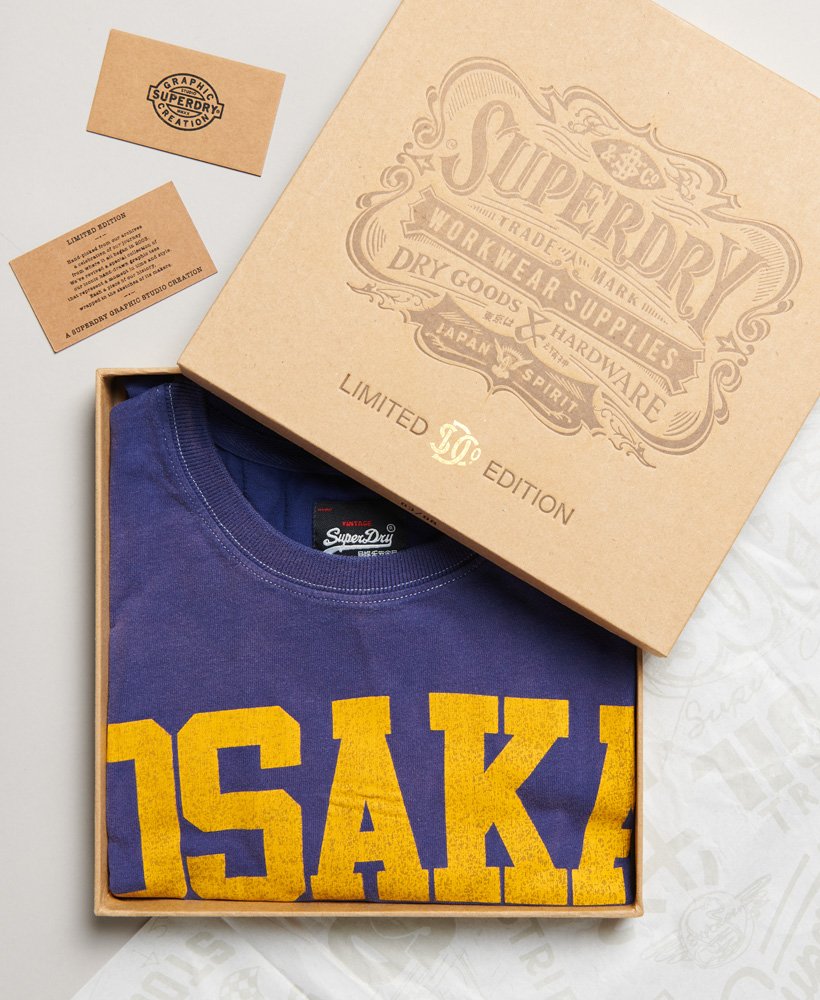 camiseta vintage 03 rework classic de edição limitada na cor azul marinho supermarinho