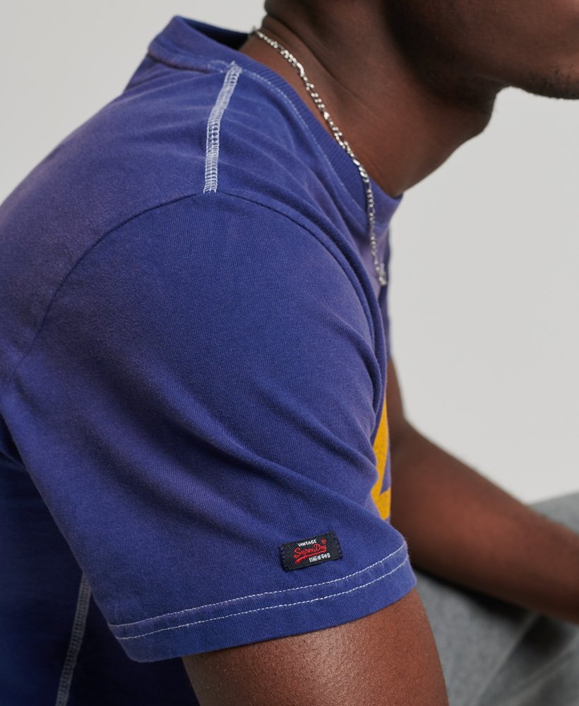 camiseta vintage 03 rework classic de edição limitada na cor azul marinho supermarinho