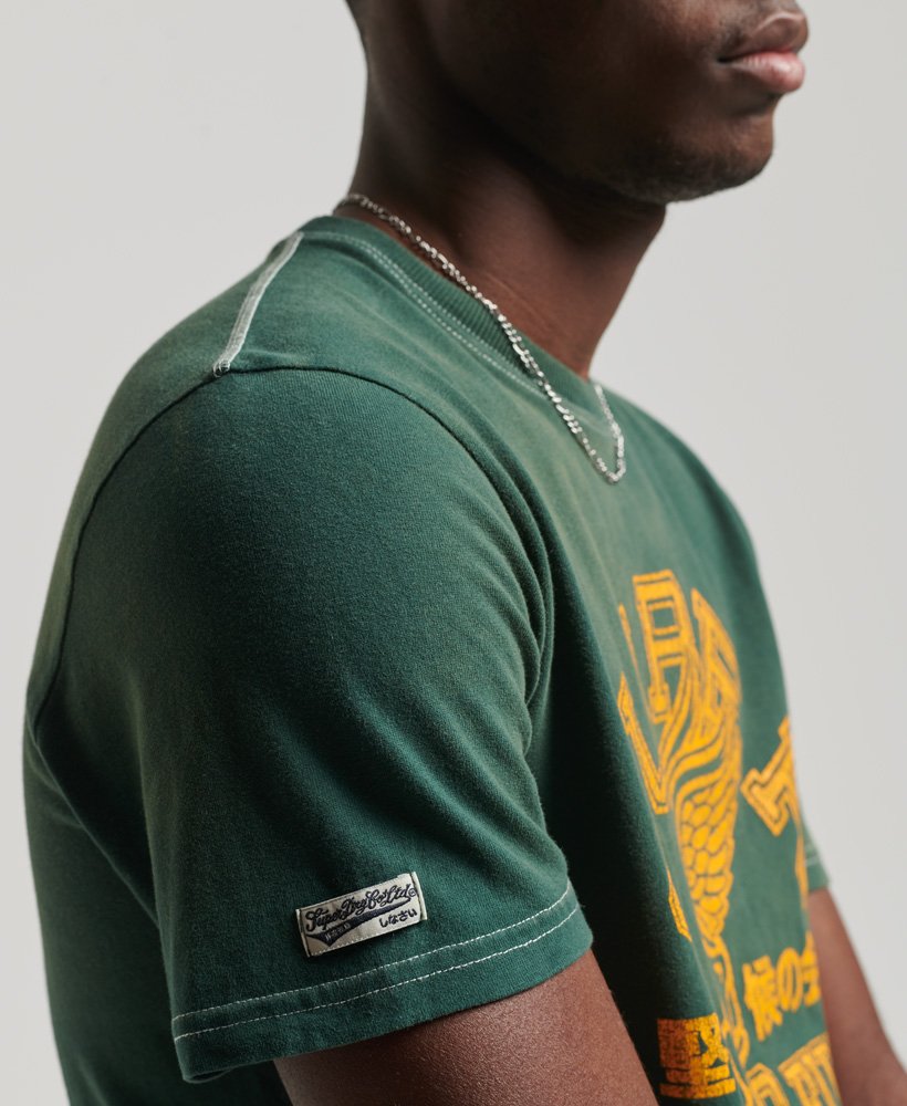 camiseta vintage 06 rework classic de edição limitada na cor verde esmalte