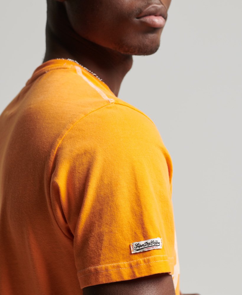 camiseta clássica vintage 04 rework edição limitada na cor laranja jaffa