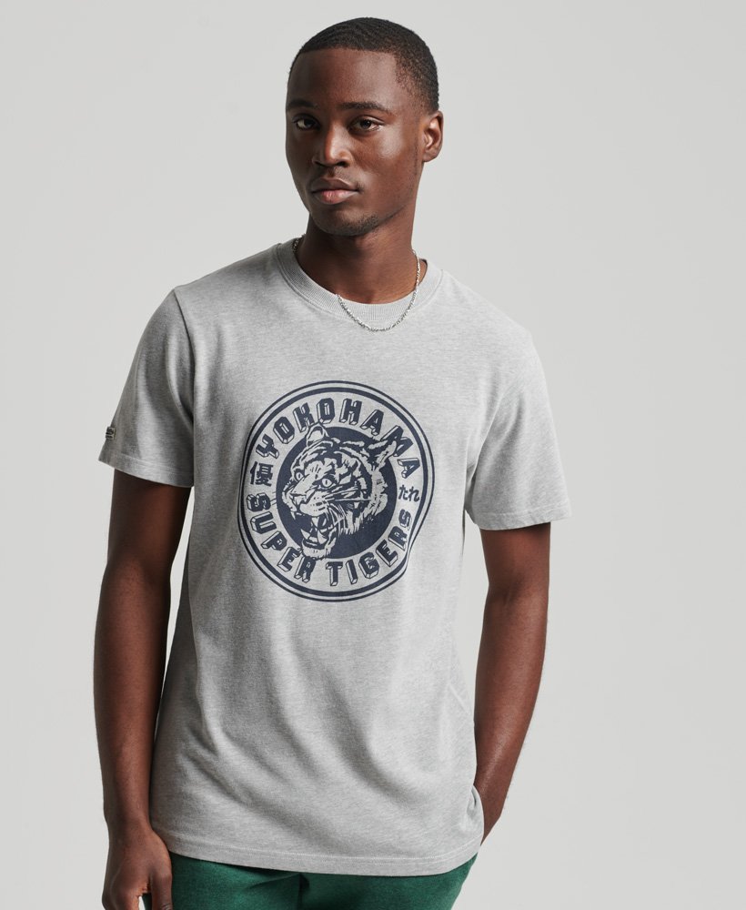 camiseta vintage 06 rework classic de edição limitada na cor cinza mesclado