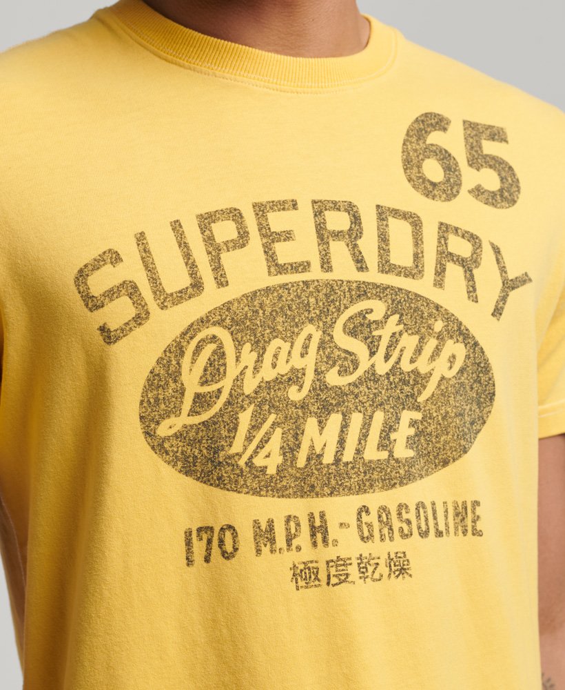 camiseta vintage 08 rework classic de edição limitada na cor amarelo pigmentado.