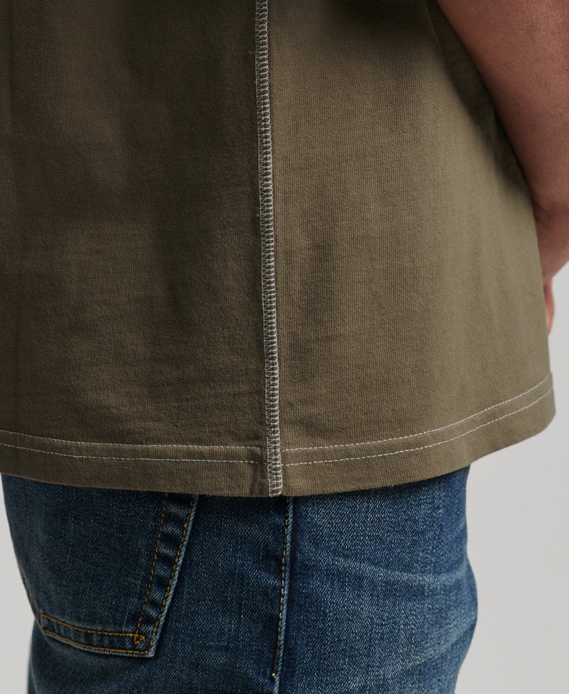 camiseta vintage 07 rework classic de edição limitada em cinza escuroprata metálico