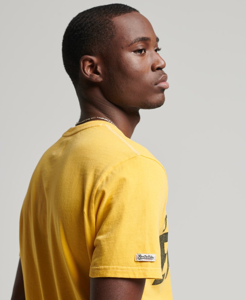 camiseta clássica vintage 04 rework edição limitada em amarelo novo