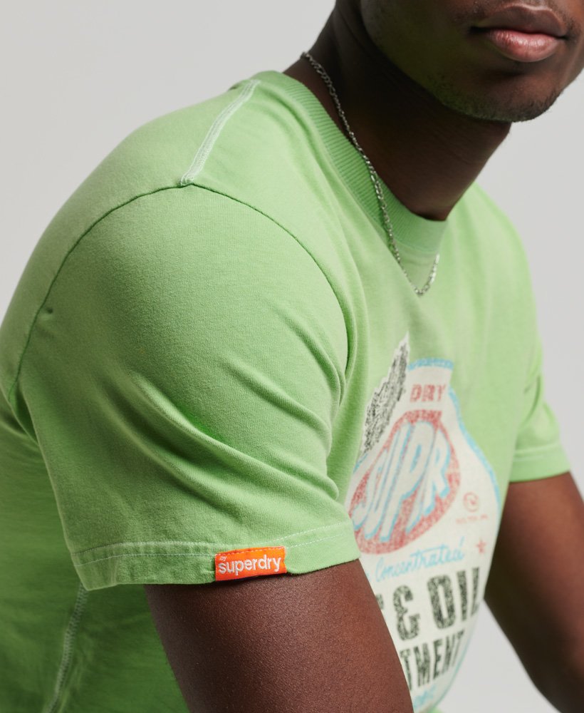 camiseta vintage 08 rework classic de edição limitada na cor verde claro